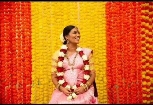 Juego de 5 piezas guirnalda de caléndula de plástico floral decorativo fiesta mehndi boda india Foto 2 de 4