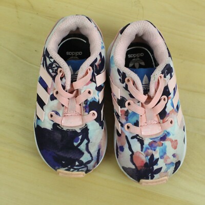 Adidas Toddlers ZX Flux Floral Sneakers Size 5K #BB2882 Ortholite