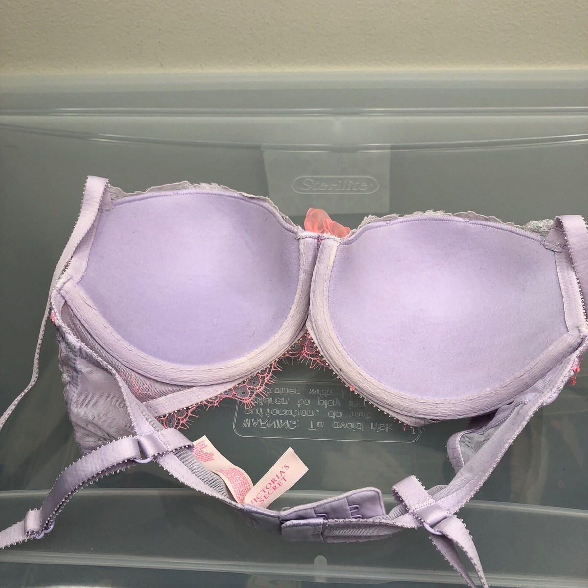 Victorias Secret Bra Size 32D Dream Angels Lined Purple Bralette
