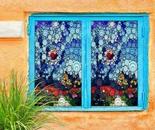 3D Circle Pattern A927 Window Film Print Sticker Cling Stained Glass UV Sinsin