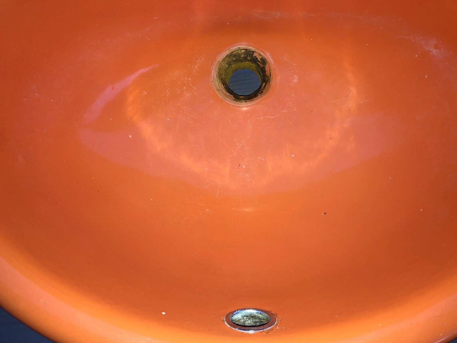 Orange KOHLER2904 Cast Iron DropIn Oval Bathroom Sink Vintage 1972 eBay