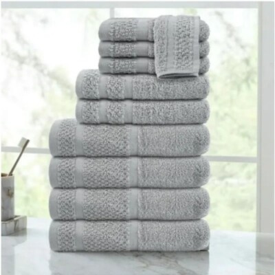 10 Pcs Bath Towel Set with Upgraded Softness & Durability Thinness and Lightness