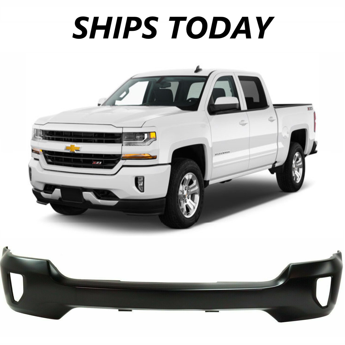 Fab Fours CS16-F3850-1 Chevy Silverado 1500 2016-2018 Premium Front Bumper Winch