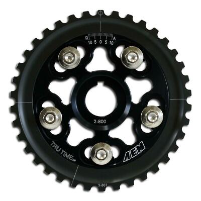 AEM Electronics 23-800BK Tru-Time Adjustable Cam Gear Black Anodized
