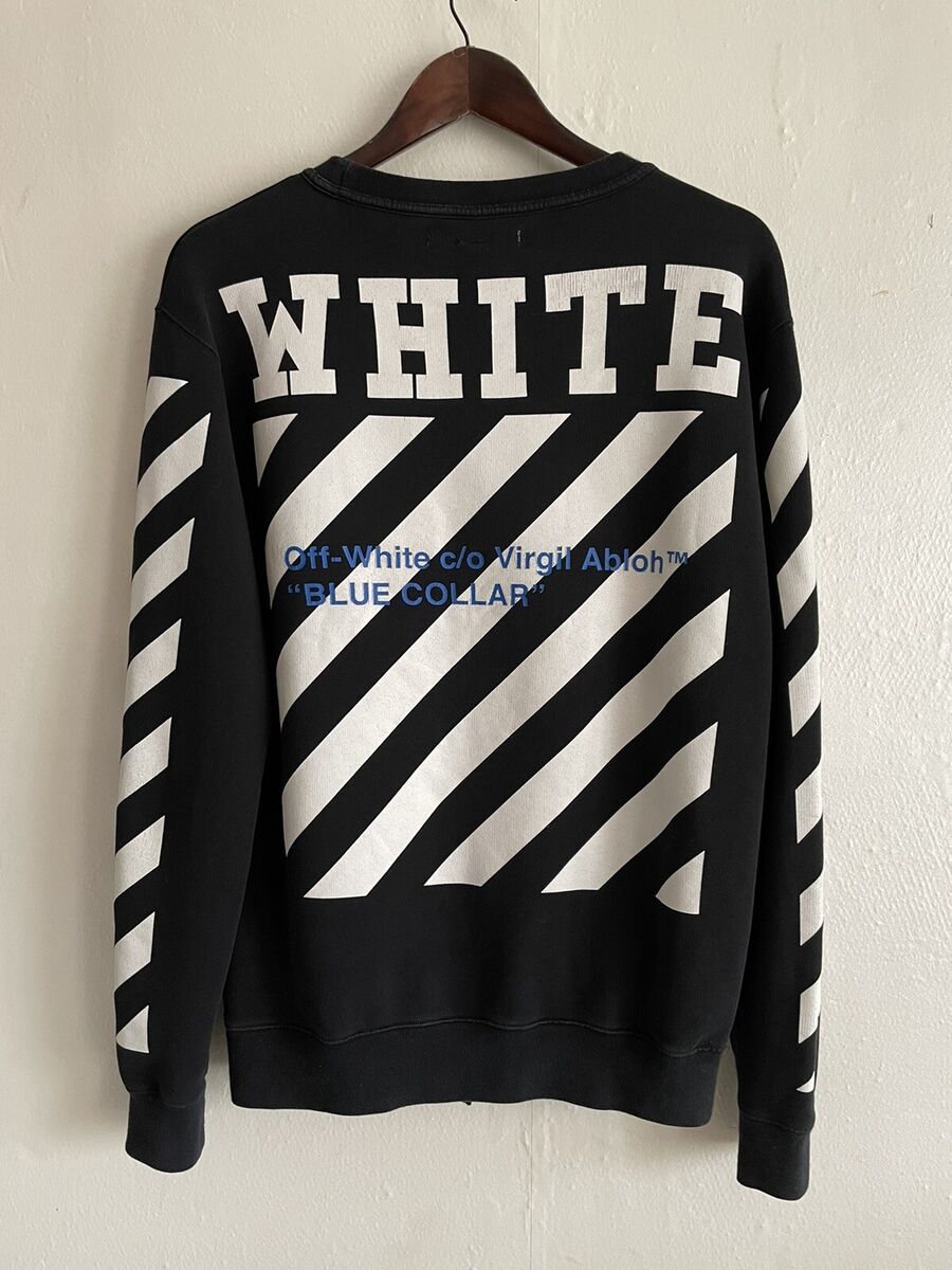 Off-White c/o Virgil Abloh Blue Collar Sweatshirt Diagonals Off-White c/o Virgil Abloh Blue Collar Sweatshirt Diagonals
