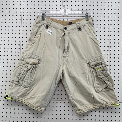 Mens Cargo Shorts Emergency Exit Brand Beige Kahki 30X11 Outdoor Skateboard