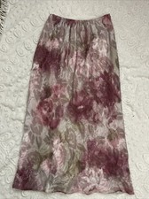 VTG R M Richard  s Petite Floral Maxi Skirt Womens 6P Flowy Whimsy Fairycore