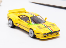 GB HM 1:64 Yellow Stripe 288 GTO Widebody Sports Model Diecast Collect Car