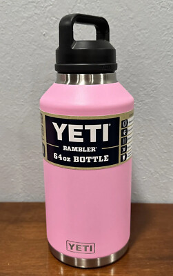 Yeti Power Pink 64oz Rambler Bottle Chug Cap Power Pink Half