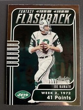 2020 Panini Absolute Joe Namath Fantasy Flashback Insert New York Jets FF-JN