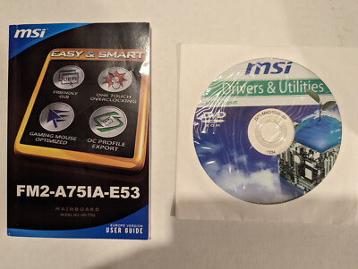 MSI FM2-A75IA-E53 Manual Drivers and Utilities CD/DVD