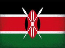 Blechschild 30x40 Kenia Flagge L&auml;nder National Fahne Afrika Vintage Wand Deko Ba