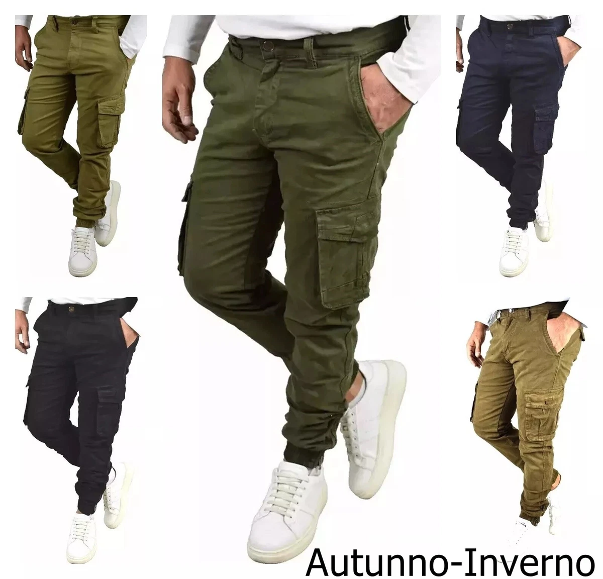 Pantaloni Cargo Neri Da Uomo Aeronautica Militare | S'portofino - Foto 3