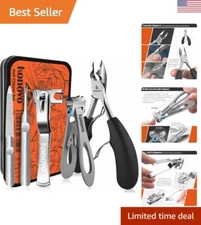 Heavy Duty Toenail Clippers - Long Handle, Wide Jaw Opening - Thick Nails Kit