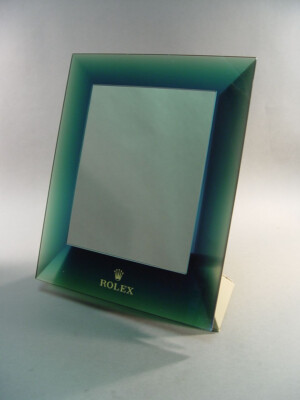 137996: Rolex Spiegel, Mirror, Acryl grün, Original, Größe 22,9 x 28 cm