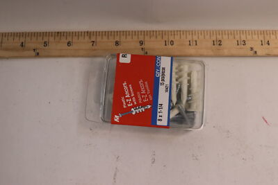 (15-Pk) E-Z Ancor Threaded Wall Anchors Plastic #8 x 1-1/4'' 10421