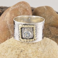 Solid 925 Sterling Silver Blue Quartz Jewelry Ring Us 9.75 Cp183 Solid 925 Sterling Silver Blue Quartz Jewelry Ring Us 9.75 Cp183
