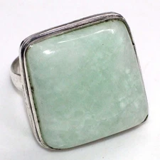 Amazonite 925 Silver Plated Gemstone Handmade Ring US 7 Stylish Jewelry JW