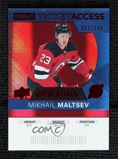 2021 Credentials 2020-21 Debut Ticket Access Red 21/199 Mikhail Maltsev #73 s9z