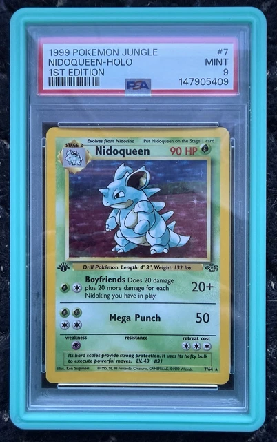 1999 POKEMON JUNGLE 1ST EDITION #7 NIDOQUEEN-HOLO PSA 9