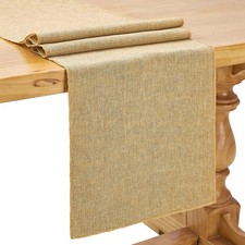 2 Pack Burlap Table Runners 13x84 Inch Rustic Table Runner Jute Table Fabric ...