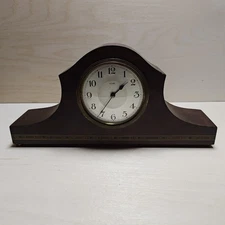 Vintage 8-Day Wooden Mantel Clock – Decorative Piece – Not Working