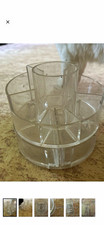 Clear Makeup Organizer Cosmetic Storage Caddy Divided Compartments Acrylic Look