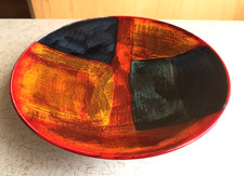 POOLE POTTERY Ornamental Plate Di 10.5" Depth 2" Rare Design?? SEE NOTES PLEASE