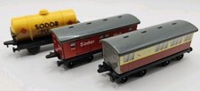 3 Thomas ERTL Trains SODOR FUEL TANK, SODOR MAIL Plastic 1990  s Britt Allcroft
