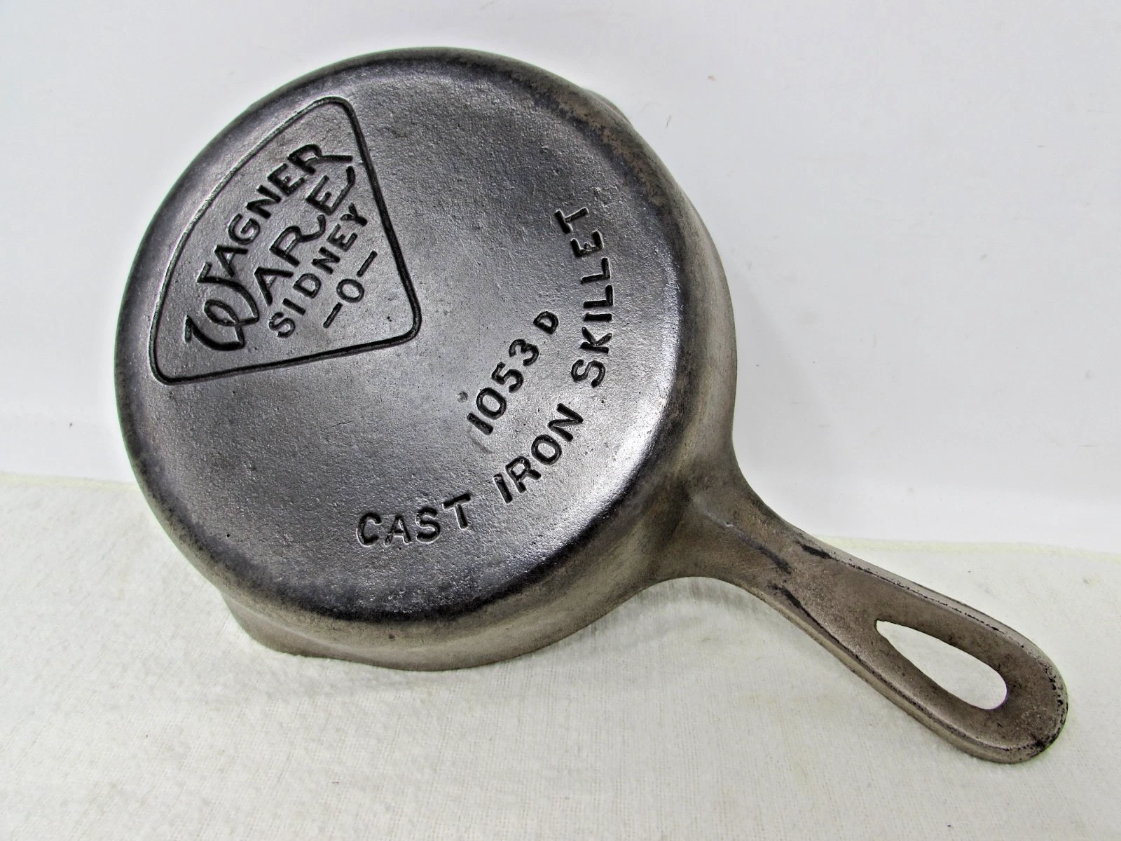 Wagner Ware Sidney -O- 1053D Pie Logo Restored Nickle Plated Cast Iron Skillet