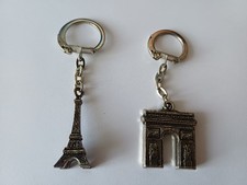 LOT DE 2 PORTE-CLÉS VINTAGE TOUR EIFFEL ET ARC DE TRIOMPHE