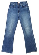 MOTHER USA 28 Blue Hustler Ankle Fray Slim Flare Bootcut Denim Jeans Pants