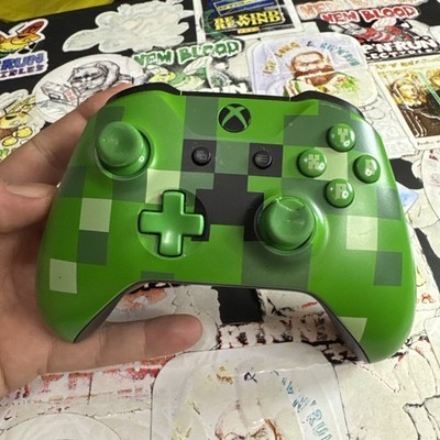 Minecraft Creeper Limited Edition Wireless Controller Xbox One TNT Battery Cover