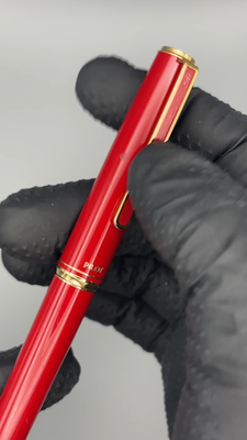 Vintage Pilot Slim Fountain Pen 14K F Nib Red Gold Trim Fine
