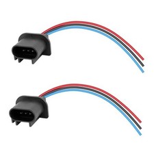 2PCS H13/9008 Headlight Connector with Wire Pigtail,Female/Male Male Socket
