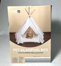 ALDI Haustier Glampingbett, neu im Karton, Katze/Hund, Herz bis Schwanz, weiß Poly/Baumwolle AUSVERKAUFT
