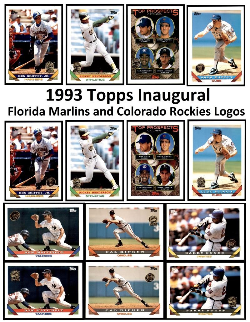 1993 Topps Inaugural Logo - Set Break #401-600 Both Versions MARLINS and ROCKIES