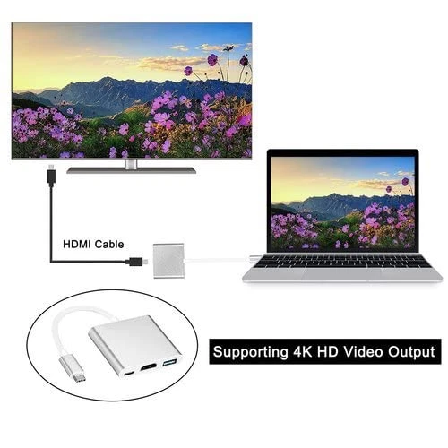 Lote de adaptador de cable convertidor USB tipo C a HDMI HDTV TV para teléfono tableta USB-C Foto 4 de 4