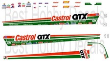CASTROL GTX TOP FUEL DRAGSTER 1/64th HO Scale NHRA Slot Car Waterslide Decals