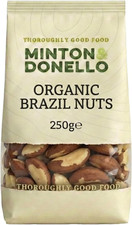 Minton & Donello Organic Brazil Nut Kernels 250G - Certified, Natural Healthy...
