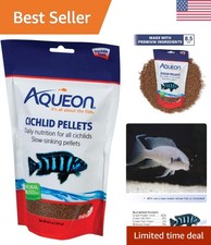 Aqueon Mini Cichlid Food 8.5 Ounces - Nutrients for Vibrant Fish Color