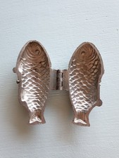 Zuckerform, Marzipanform FISCH  aus Zinn, alte Konditorform