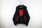 Vintage 90s Streetwear Mens XL Faded Rainbow Geometric Fleece Full Zip Jacket