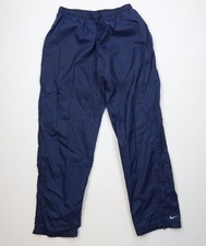 Vintage 90s Nike Mens XL Travis Scott Mini Swoosh Lined Wide Leg Pants Blue