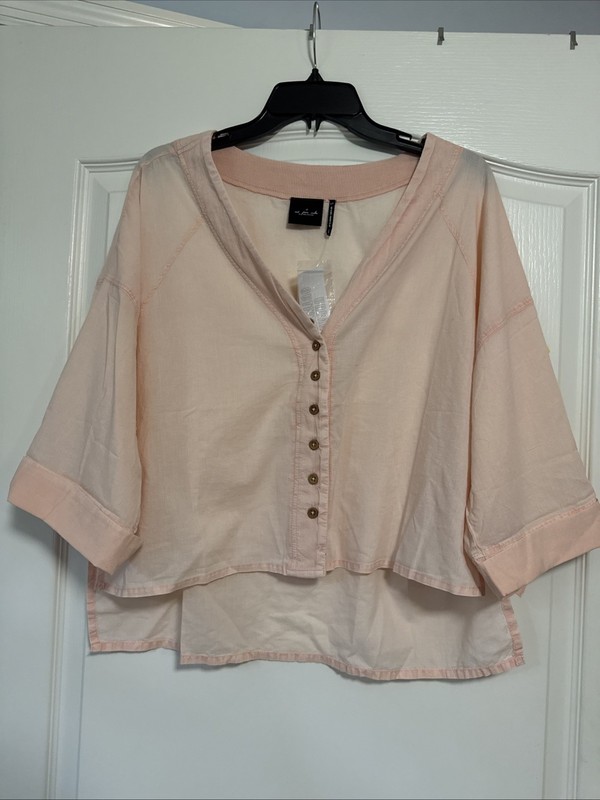New Out From Under For Urban Outfitters Women’s S Button Up apricot Top MSRP$44