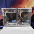Funko Pop! One Piece Jinbe #2216 & Brook #2215 Bronze Statue Set In Hand