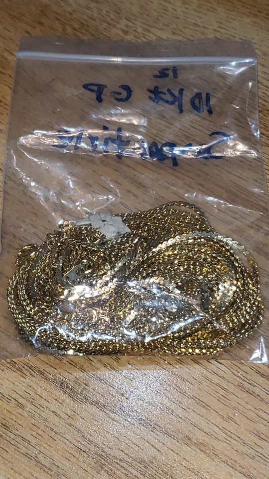 Una docena (12) cadena serpentina chapada en oro nueva sin etiquetas 17 pulgadas 2 mm Foto 4 de 4