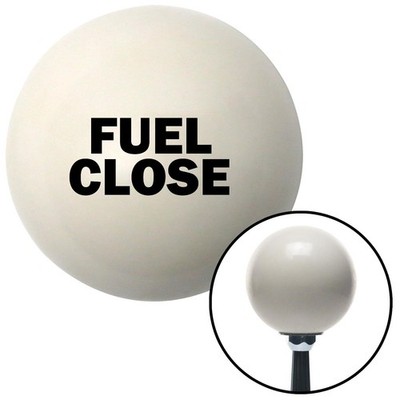 Black FUEL CLOSE Ivory Shift Knob w/ M16x1.5 Insert Shifter Auto Manual Custom