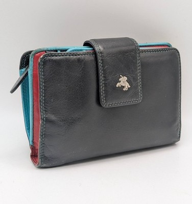 Visconti Leather Rainbow Collection Wallet Snap Bifold Colorful Clutch Soft 