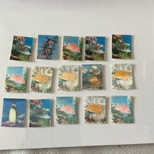 B20 - 15 Bhutan Stamps 1970s 3d sea life unused